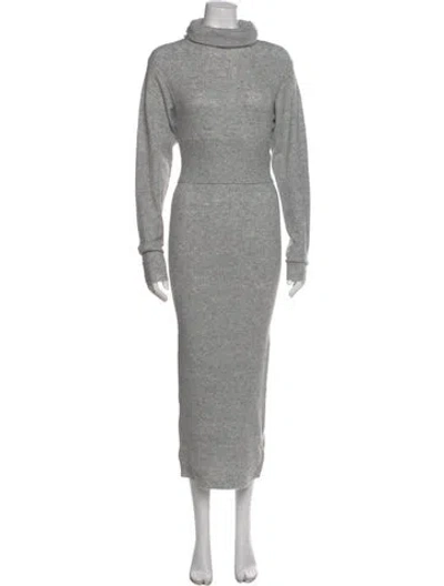 Pre-owned Jluxlabel Turtleneck Long Dress W/ Tags In Gray