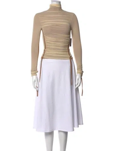 Pre-owned Jluxlabel Turtleneck Long Sleeve Top W/ Tags In Neutrals