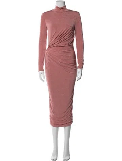 Pre-owned Jluxlabel Turtleneck Midi Length Dress In Pink