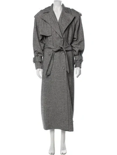 Pre-owned Jluxlabel Tweed Pattern Trench Coat W/ Tags In Multicolor