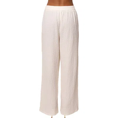 Jluxlabel Unwind Textured Pants In White