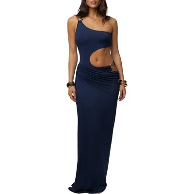 Jluxlabel Valentina Cutout Maxi Dress In Blue