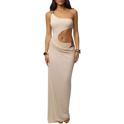Jluxlabel Valentina Cutout Maxi Dress In Neutral