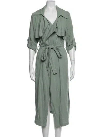 Pre-owned Jluxlabel V-neck Midi Length Dress In Blue