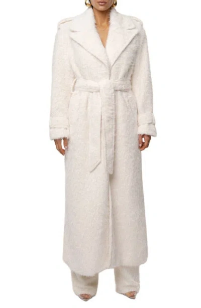 Jluxlabel Warm Layers Faux Fur Coat In White