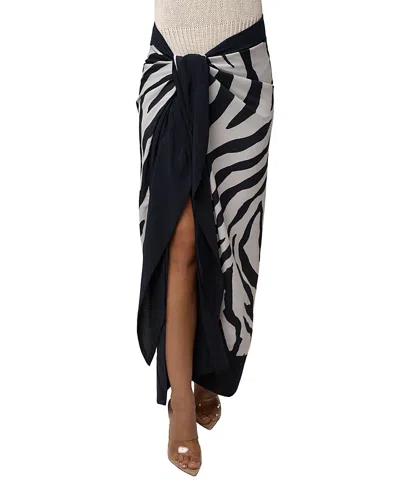 Jluxlabel Wild Current Sarong In Black