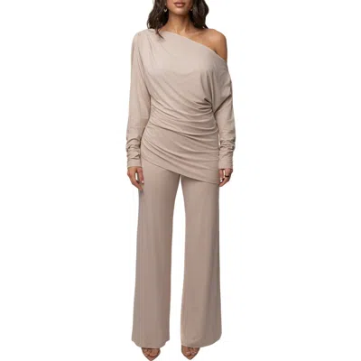 Jluxlabel Winter Soirée Pant Set In Brown