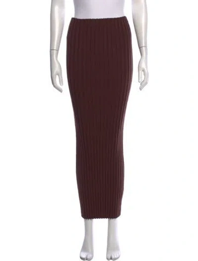 Pre-owned Jluxlabel Wool Long Skirt In Brown