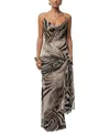 Jluxlabel Zebra Print Infinite Journey Maxi Dress In Multi