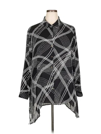 Pre-owned Jm Collection 3/4 Sleeve Blouse In Black