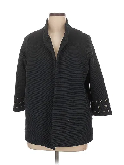 Pre-owned Jm Collection 3/4 Sleeve Blouse In Black
