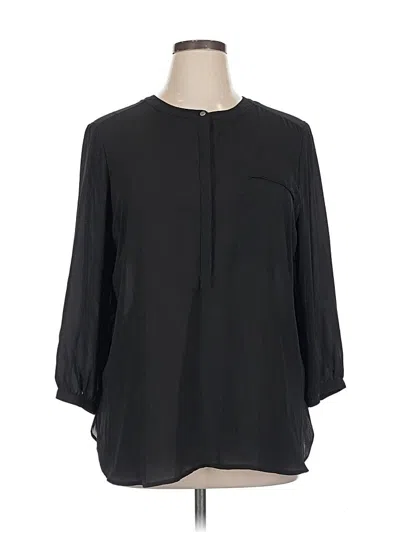 Pre-owned Jm Collection 3/4 Sleeve Blouse In Black