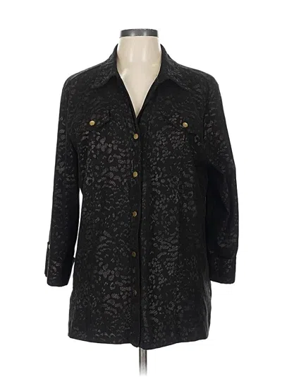 Pre-owned Jm Collection 3/4 Sleeve Blouse In Black