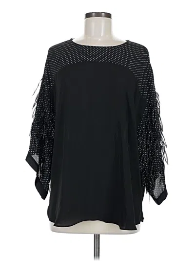 Pre-owned Jm Collection 3/4 Sleeve Blouse In Black