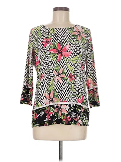Pre-owned Jm Collection 3/4 Sleeve Blouse In Black