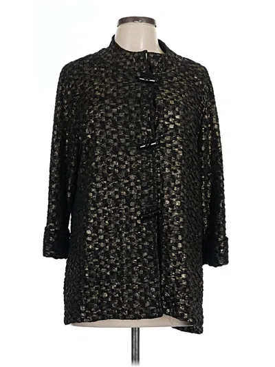 Pre-owned Jm Collection 3/4 Sleeve Blouse In Black