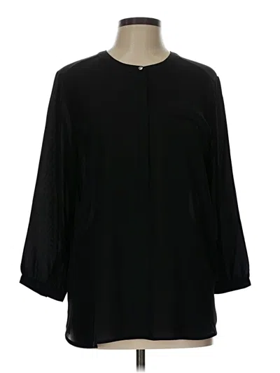 Pre-owned Jm Collection 3/4 Sleeve Blouse In Black