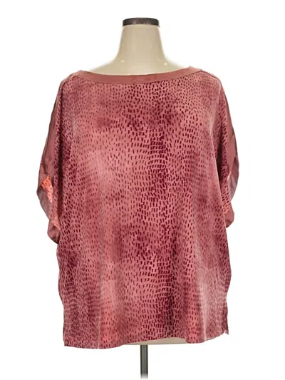 Pre-owned Jm Collection 3/4 Sleeve Blouse In Burgundy