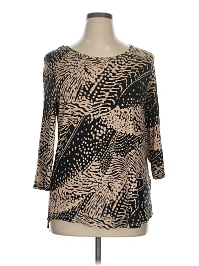 Pre-owned Jm Collection 3/4 Sleeve Blouse In Gold