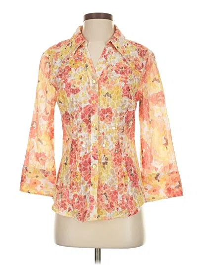 Pre-owned Jm Collection 3/4 Sleeve Blouse In Orange