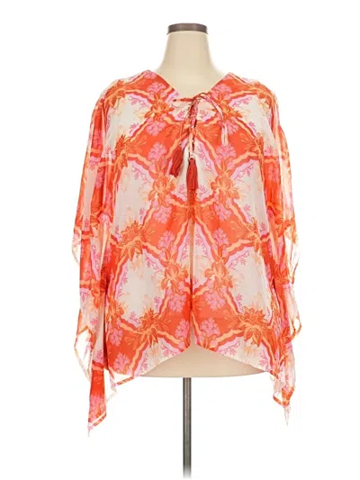 Pre-owned Jm Collection 3/4 Sleeve Blouse In Orange