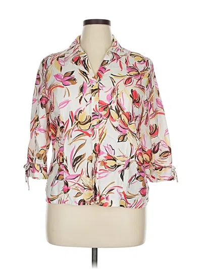 Pre-owned Jm Collection 3/4 Sleeve Blouse In Pink