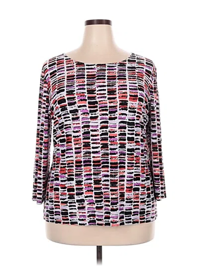 Pre-owned Jm Collection 3/4 Sleeve Blouse In Pink