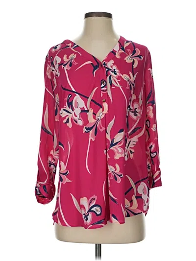 Pre-owned Jm Collection 3/4 Sleeve Blouse In Pink