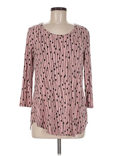 Pre-owned Jm Collection 3/4 Sleeve Blouse In Pink