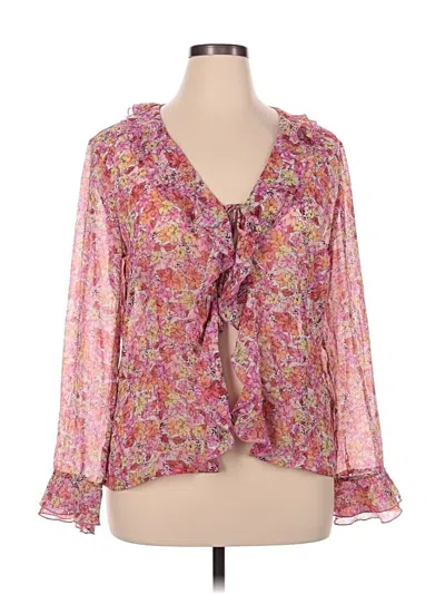 Pre-owned Jm Collection 3/4 Sleeve Blouse In Pink
