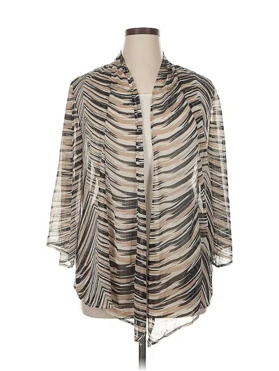 Pre-owned Jm Collection 3/4 Sleeve Blouse In Silver