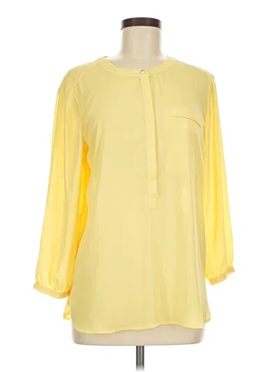 Pre-owned Jm Collection 3/4 Sleeve Blouse In Yellow