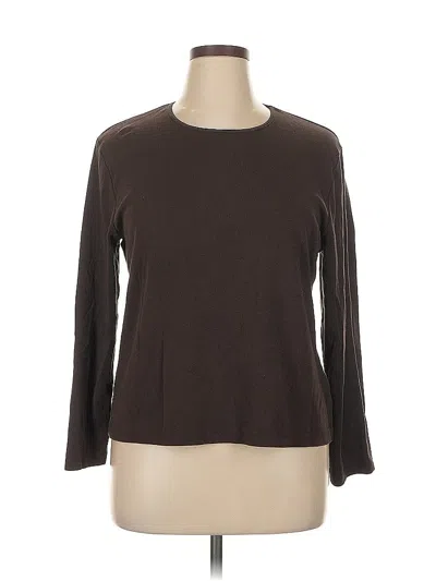 Pre-owned Jm Collection 3/4 Sleeve T-shirt In Brown