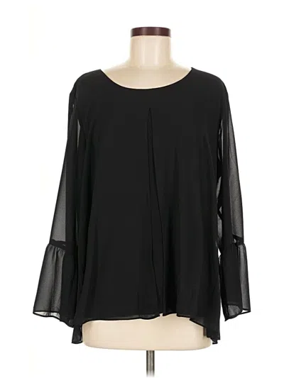 Pre-owned Jm Collection 3/4 Sleeve T-shirt In Black