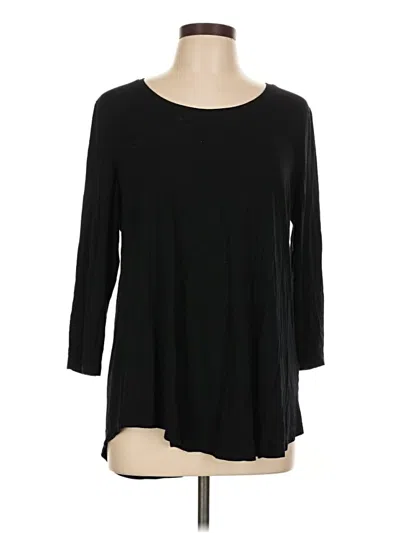 Pre-owned Jm Collection 3/4 Sleeve T-shirt In Black