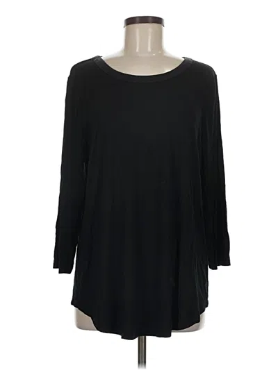 Pre-owned Jm Collection 3/4 Sleeve T-shirt In Black