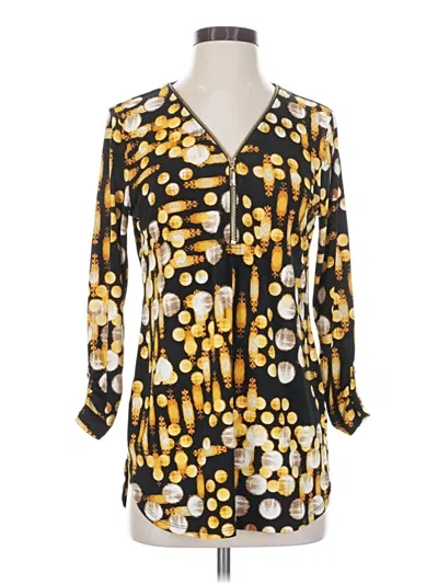 Pre-owned Jm Collection 3/4 Sleeve T-shirt In Gold