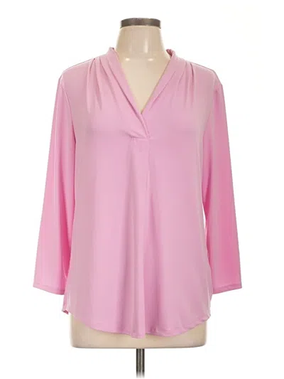 Pre-owned Jm Collection 3/4 Sleeve T-shirt In Pink