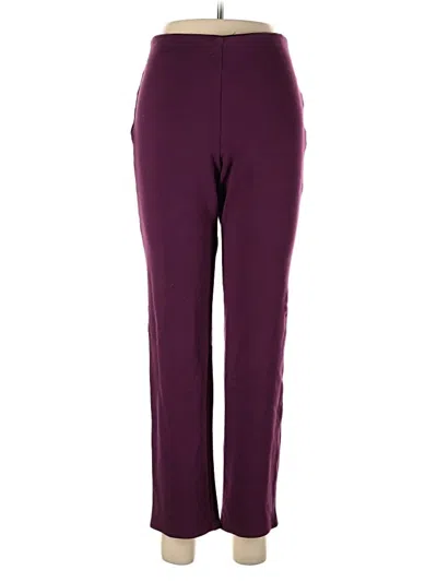 Pre-owned Jm Collection Active Pants In Burgundy