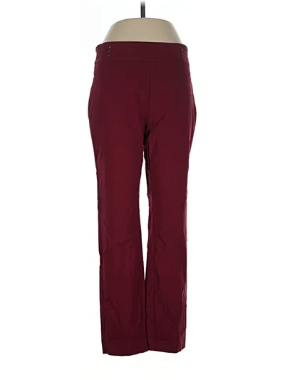 Pre-owned Jm Collection Active Pants In Burgundy