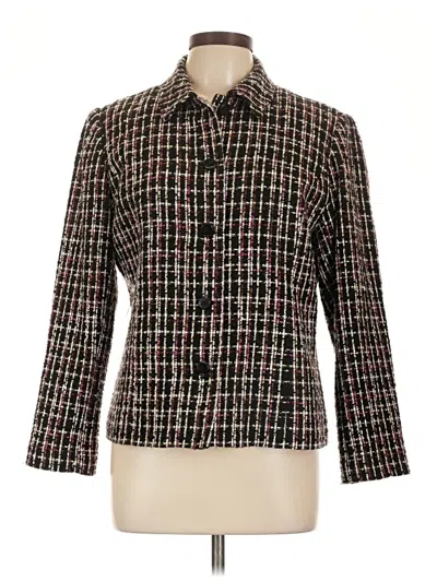 Pre-owned Jm Collection Blazer Jacket In Burgundy