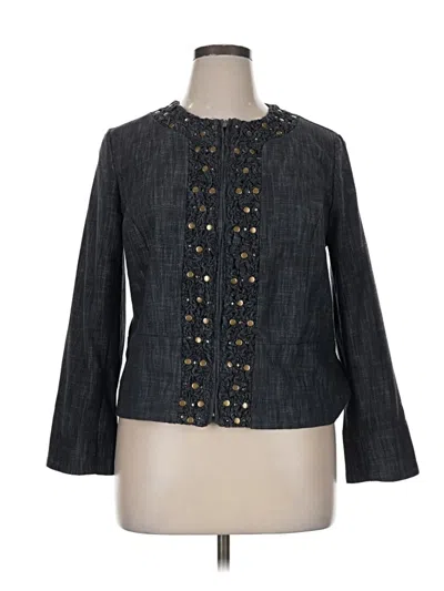 Pre-owned Jm Collection Blazer Jacket In Gray