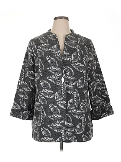 Pre-owned Jm Collection Blazer Jacket In Gray