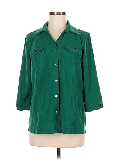 Pre-owned Jm Collection Blazer Jacket In Green