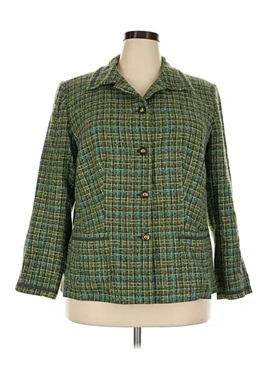 Pre-owned Jm Collection Blazer Jacket In Green