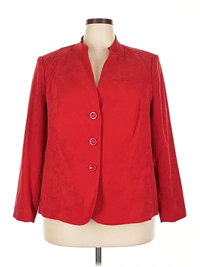 Pre-owned Jm Collection Blazer Jacket In Red