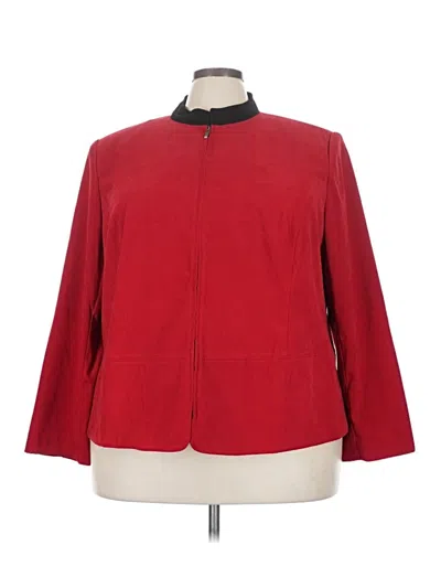 Pre-owned Jm Collection Blazer Jacket In Red