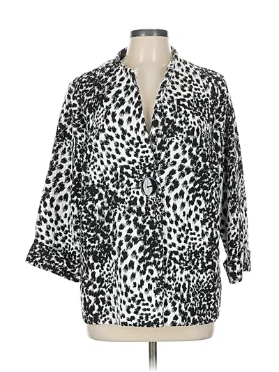 Pre-owned Jm Collection Blazer Jacket In Silver