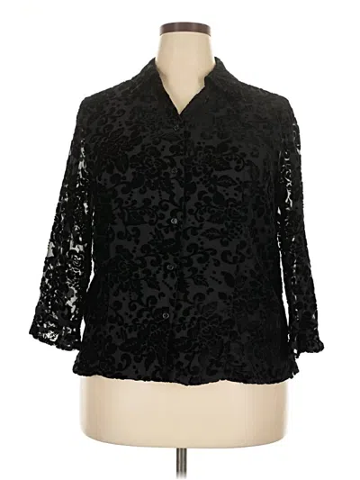 Pre-owned Jm Collection Cardigan Sweater In Black