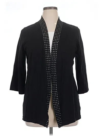 Pre-owned Jm Collection Cardigan Sweater In Black